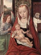 Master of the Saint Ursula Legend Virgin and Child with an Angel USA oil painting artist